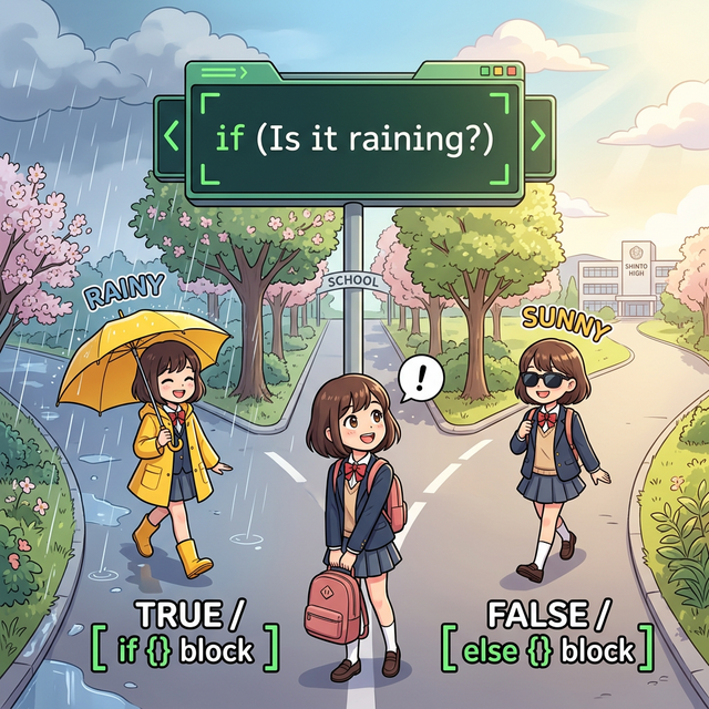 if else 비오는 날 웹툰