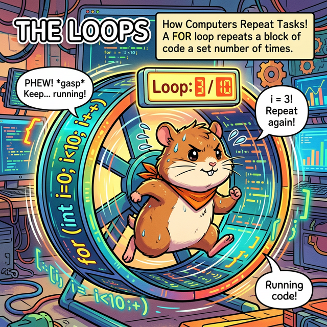 햄스터 쳇바퀴 반복문 웹툰