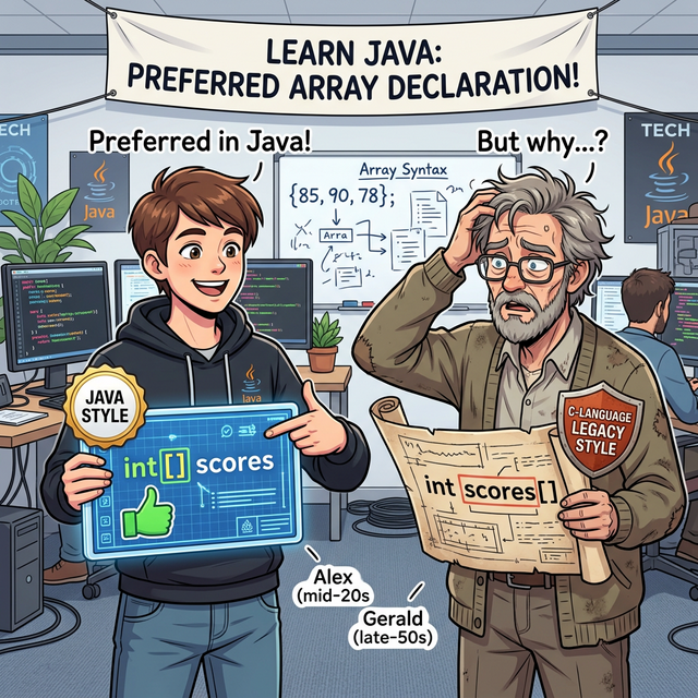 배열 선언 방식 비교 웹툰