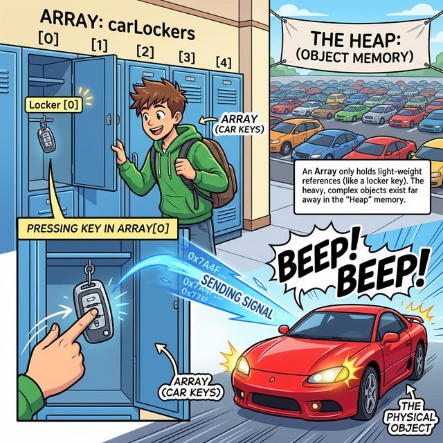 객체 배열 사물함 비유 웹툰