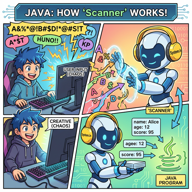 Scanner 통역사 웹툰 일러스트