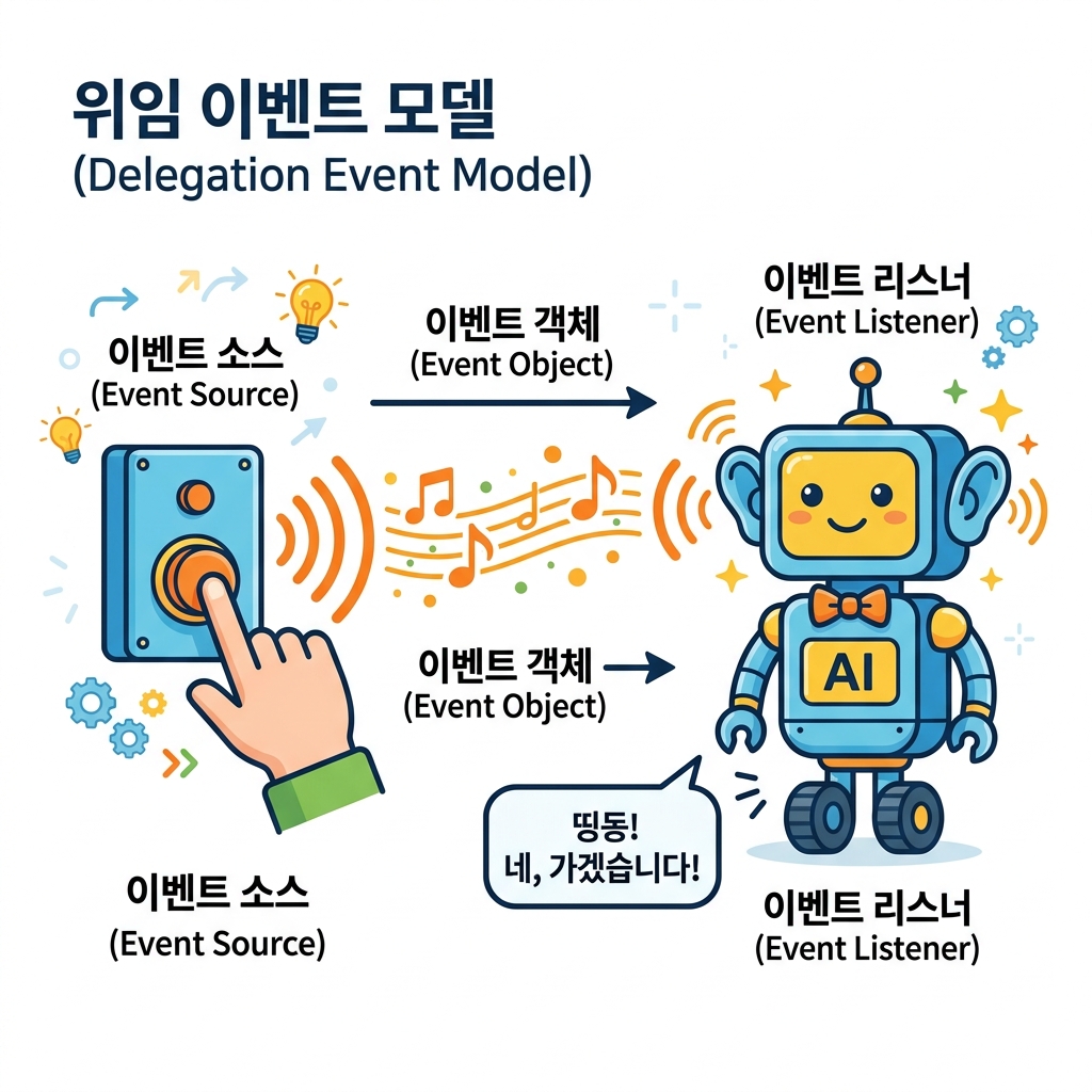 이벤트 위임 모델 개념