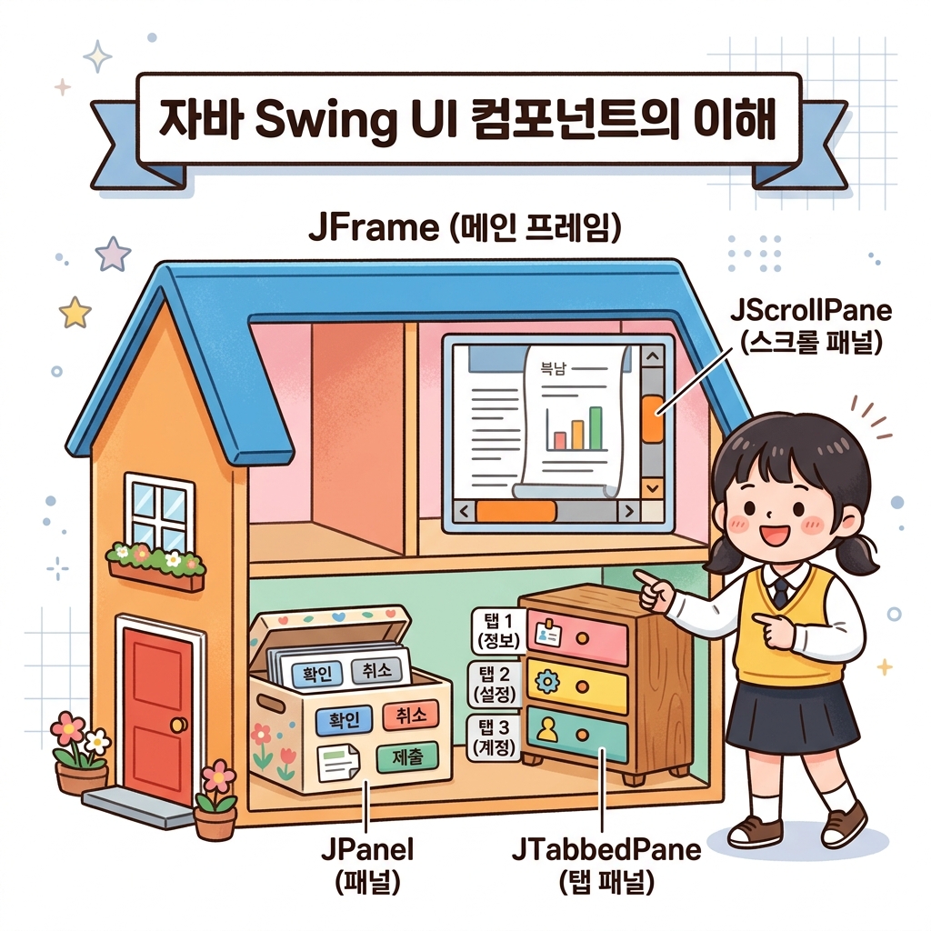 Swing 컨테이너 역할 비유