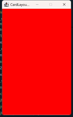 CardLayout 실행 결과