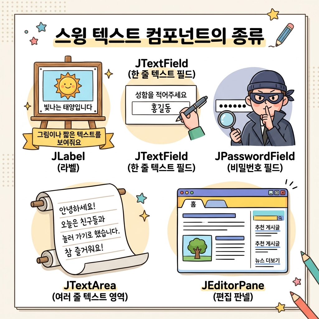 텍스트 컴포넌트 개념 비유