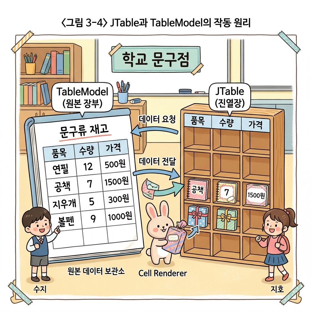 JTable 개념도