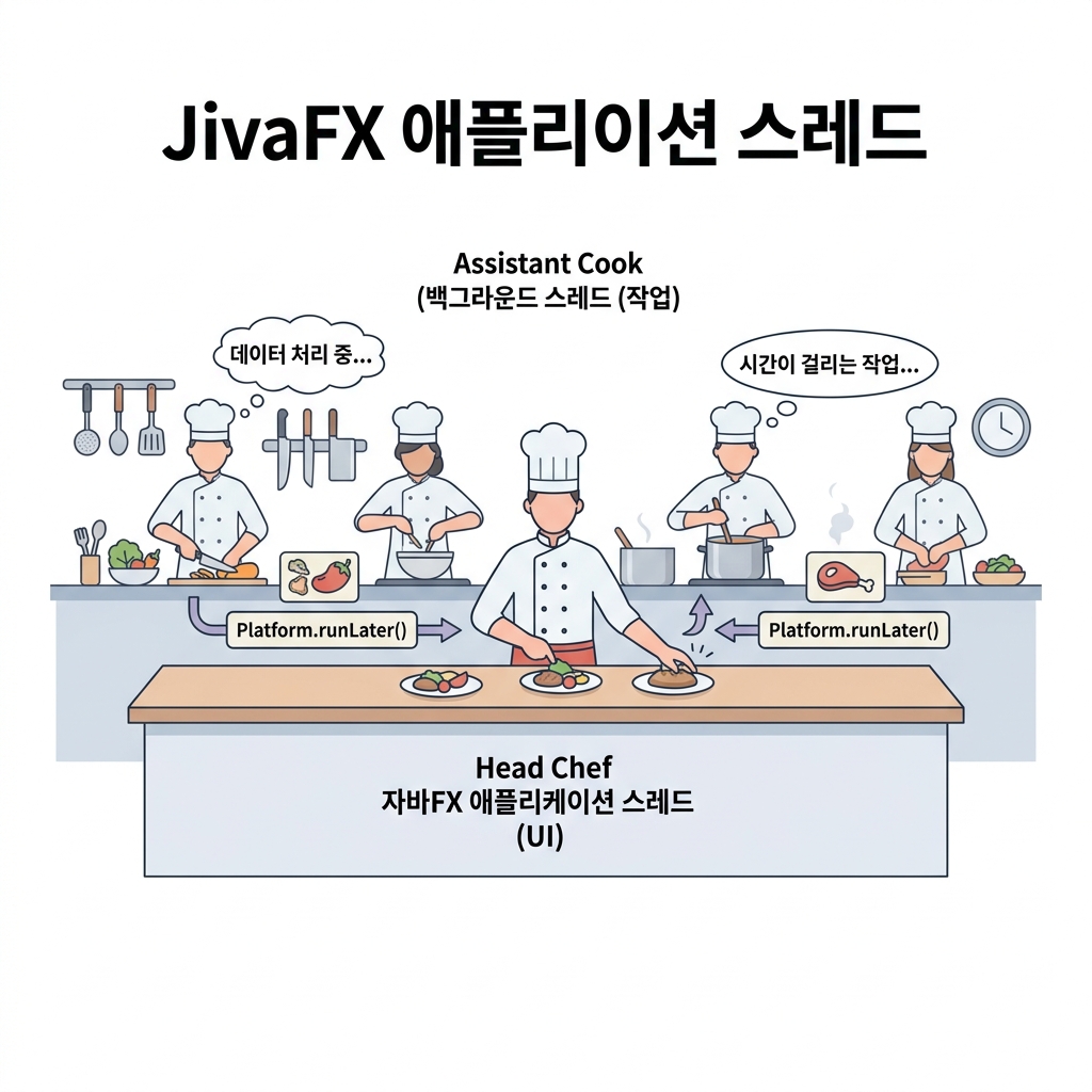 JavaFX 스레드 주방 모델